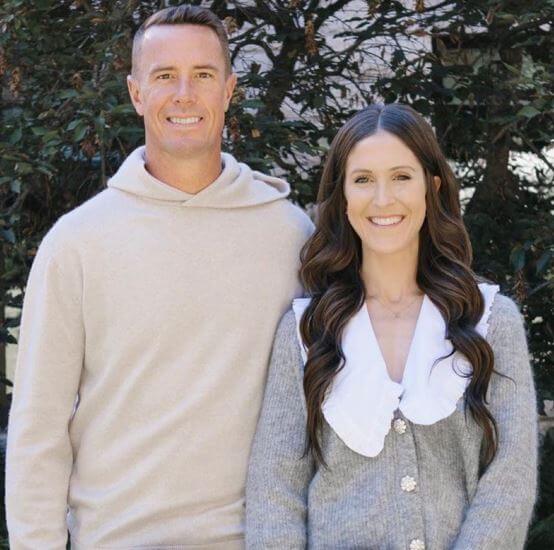 Sarah Marshall with her husband Mathew Ryan.